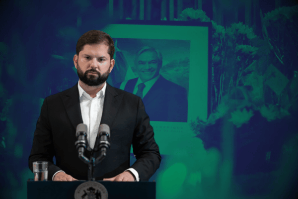 Presidente Boric Funeral de Piñera