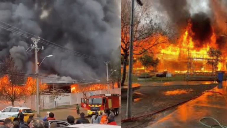 Incendio estructural en Illapel: Consume parte del terminal de buses y otros inmuebles